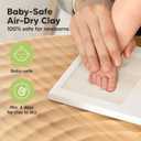 KeaBabies Baby Hand and Footprint Kit - Clay Handprint Keepsake Frame, Newborn Nursery Picture Frame, Personalized New Mom Gifts for Shower & Registry, First Mother's Day (Alpine White)