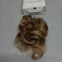 Large Bun Hairpiece Hair Scrunchie with Hair Updo Hairstyles, Curly Messy Bun Hairpiece with Elastic Band for Women Girls (12/24 Brown Mix Light Brown)