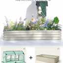 Pop up Tunnel Greenhouse Cover 78.7" L x 39.4" W Plant Tent with 6x3FT Riased Garden Bed Set ,Gardening Flower Sunshine Room with Mesh Windows,Backyard PE Cover for Cold Frost Protector