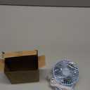 JZCreater USB Desk Fan, Mini Fan, 3 Speeds Desktop Table Cooling Fan in Single Button , Head Rotation Strong Wind, Quiet Mini USB Personal Fan for Home Desktop Office Table Travel，Sky Blue