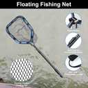 PLUSINNO Floating Fishing Net for Steelhead, Salmon, Fly, Kayak, Catfish, Bass, Trout Fishing, Rubber Coated Foldable Landing Net with Fixed or Telescoping Pole Handle, Fishing Gear and Gifts for Men, Large