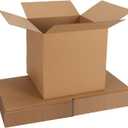 CRUGLA 12x12x12 Shipping Boxes 10 Pack, Brown Corrugated Cardboard Boxes with Side-Lock and Pre-Applied Double-Sided Tape, Easy Assemble Packing Mailer Boxes for Small Business Shipping