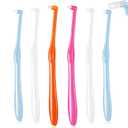 Patelai 6 Pieces End Tuft Toothbrush Single Tufted Toothbrush Soft Interdental Brushes Tooth Stain Remover for Implants Teeth Detail Cleaning Tooth Stain (Bright Colors)