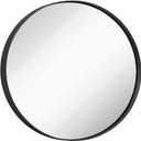 Hamilton Hills 24-Inch Round Vanity Mirror - Oil Rubbed Frame for Bathroom, Bedroom, or Entryway - Modern Circle Wall Accent Mirror Over Sink or Dresser - Bronze (24"L x 24"W)