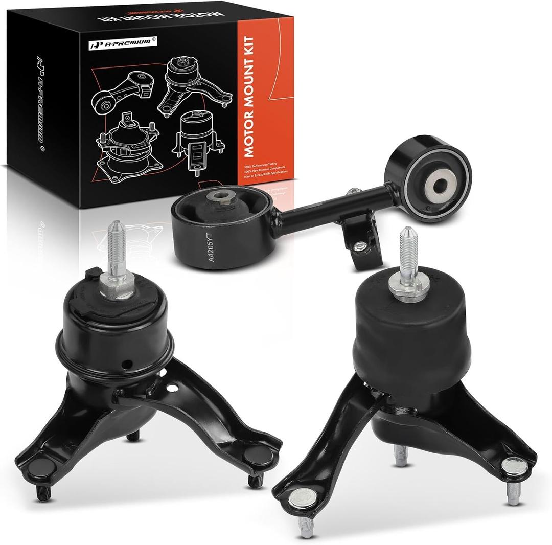A-Premium Engine Motor Mount and Transmission Mount and Torque Strut Mount Kit Compatible with Toyota Highlander 2004-2007 & Lexus RX330 2004-2006, 3.3L, Automatic Transmission, 2-PC Set