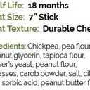 Crunchy Treats (5 Sticks, Peanut Butter and Carob) (1 Count (Pack of 1))