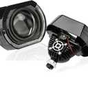 3.0 inch Bi Projector Lens with White Yellow Angel Eyes Black Shrouds,DRL Turn Signal Light Car Headlight Retrofit kit for H1 H4 H7 Car Motorcycle