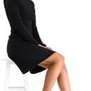 mysoft Women's Dress Shoes Low Heels 2 inch Kitten Pumps Slingback Wedding Party Medium/Wide Width Shoes (Black Glitter)