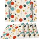 Modern Mid Century Placemats Set of 4 Washable Table Place Mats for Dining Kitchen Party Decor