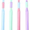 4 Pcs 3-Sided Toothbrush, Soft Bristle Toothbrush for Comprehensive Care of Teeth and Gums, Oral Care for Adults and Youth (Blue, Green, Pink, Purple)