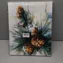 Rinsiken Pine Cone Wall Art Canvas Print Christmas Picture 12x15 inch Painting Stretched and Framed Ready to Hang for Wall Décor