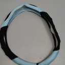 Osilly Car Steering Wheel Cover, Non-Slip Vehicle Steering Wheel Protector, Automotive Interior Accessories for Women Men, 15 Inch Universal for SUV, Truck, RV, Van and More Black/Cyan