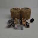 Rattan Wall Sconce Set of Two Boho Wall Lights for Bedroom Wicker Wall Lamp Plug in Wall Sconces for Bedroom Living Room