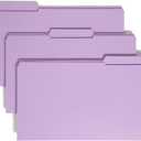 Smead File Folder, Reinforced 1/3-Cut Tab, Legal Size, Lavender, 100 per Box (17434)