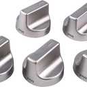 5 Pcs Plastic Stove Knob W11159630 Compatible with Whirlpool Stove Kip 5t09 Knob Series WFG525S0HV0 WFG525S0JV0 WFG525S0HZ0 WFG525S0JZ0 WFG525S0HD0