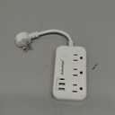 Short Extension Cord 6 inch, Small Extension Cord with Switch, 13A (1625W) Mini Extension Cord with 3 AC Outlet 3 USB (1 USB-C), Power Strip Short Cord for Kitchen Bathroom Bedside Table Behind TV