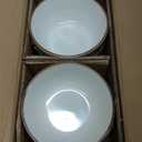 Lareina Plates and Bowls Set, 12 Pieces Farmhouse Ceramic Dinnerware Sets, Scratch Resistance, Dishwasher Microwave Safe, Vanilla White (Service for 4-12Pcs)