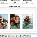 Americanflat 5x7 Picture Frame Collage with Polished Plexiglass - Fits Three 5x7 Photos or Use as One 10x20 Picture Frame - Signature Collection - Collage Frames for Wall Display - White