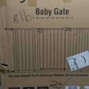 keny 29"-55" Extra Wide Baby Gate, Pressure Mounted No Drilling Dog Gate for Stairs Doorways, Easy Walk Through Safety Gate for Babies or Pets, 30" Tall, White