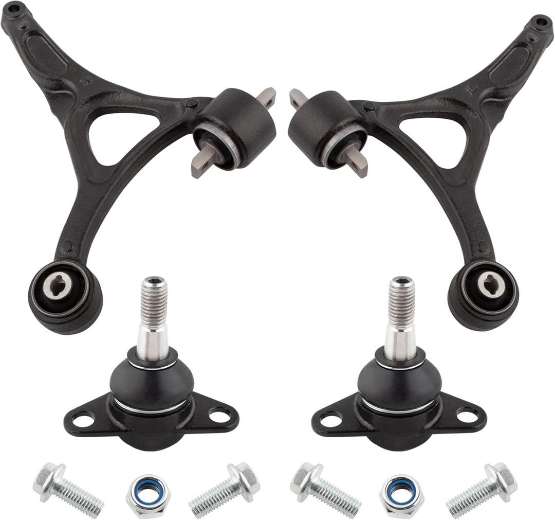 BOXI (Set of 4) Front Lower Suspension Control Arms and Ball Joints Assembly Fit for Volvo XC90 2003 2004 2005 2006 2007 2008 2009 2010 2011 2012 2013 2014 | Replaces K640447 K640446 K500153