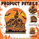 3 x Halloween Decorations Gifts Halloween Decor Indoor Party Spooky Pumpkin Decorations Ghost Desk Decor for Home Room Bedroom Farmhouse Office Tiered Tray Table Centerpieces 3PCS - Castle