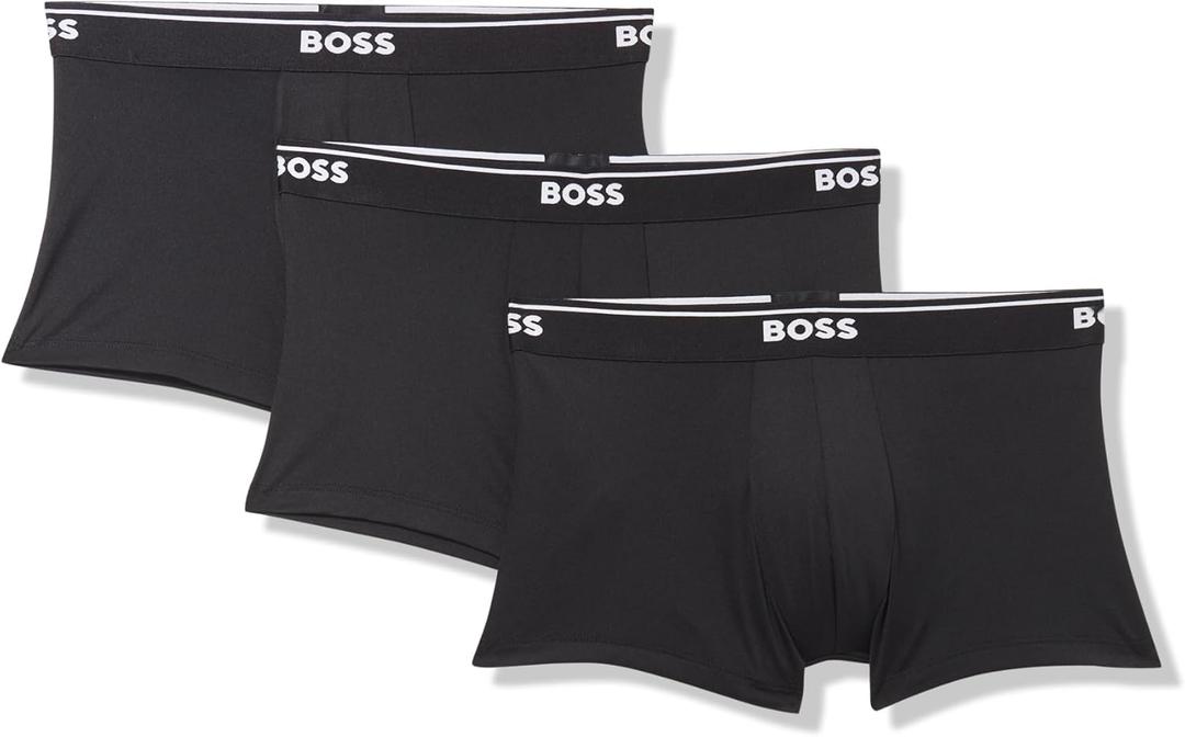 BOSS mens 3 Pack Sky Microfiber Trunk (Large, Black)