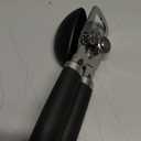 Can Opener Manual, Heavy Duty Stainless Steel Smooth Edge Can Openers With Soft Touch Handle, Oversized Handheld Easy Turn Knob, Multi-Function Bottle Opener, Black