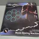 Music Boxing Machine for Kids, 2 3 4 5 6 7 8 Year Old Boy Birthday Gift, Wall Mounted Punching Target with LED Lights & Boxing Gloves, Fun Fitness Equipment for Teen Boys, Indoor Home,Office,Gym Play, 16x17.5x2.4"