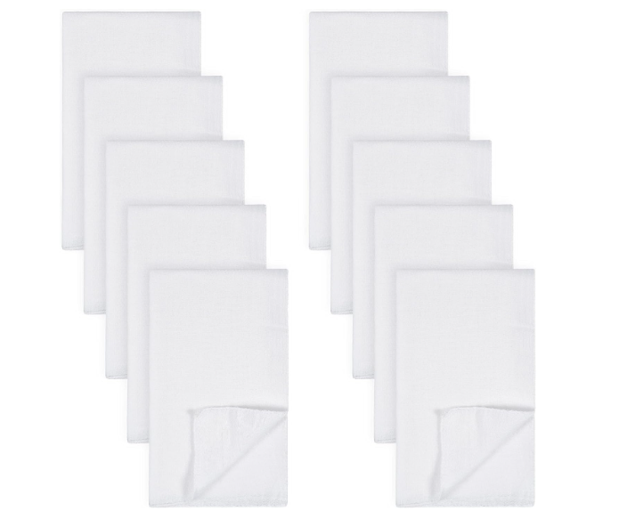 Gerber Unisex Baby Boys Girls Birdseye Flatfold Cloth Diapers Multipack White 10 Pack