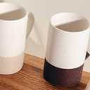 Mora Ceramics 12oz Coffee Mug Set of 2 - Tea Cups with Handle - Microwave and Dishwasher Safe, Perfect For Mug Lovers - Rustic Matte Glaze, Modern Design - Assorted Colors