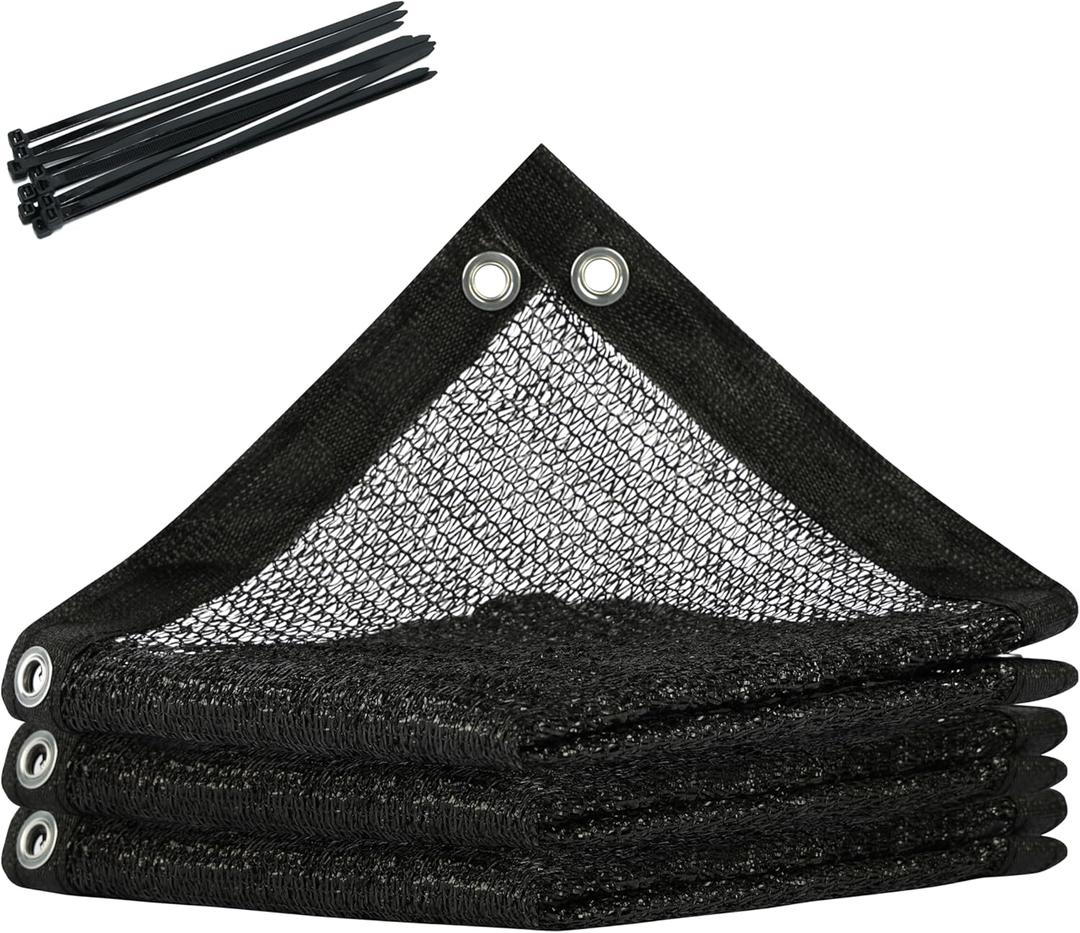 Royal Shade 30% Black Shade Cloth 8FT x 10FT Mesh Tarp with Grommets for Garden Patio, Plant Shading, Greenhouse, Pergola, Chicken Coop, Dog Kennel, Lawn