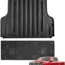 Truck Bed Mat Tailgate Mat for Nissan Frontier 2022 2023 2024 2025 2026, Truck Replacement Liner for 5FT Bed & Circle Style Tailgate, All Weather Non-Slip TPE Black Accessories