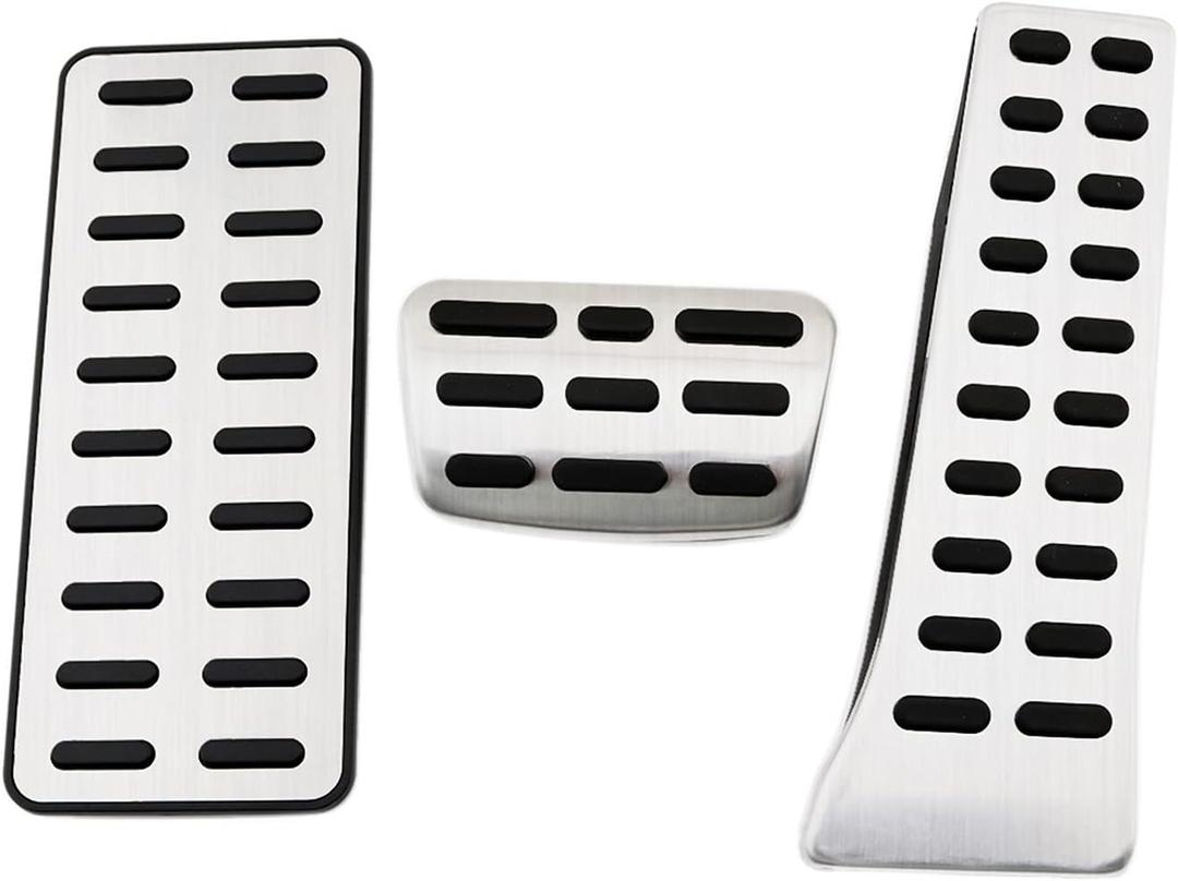 NO Drill Gas Fuel Brake Foot Rest Pedal Cover Compatible with Tucson Sonata Palisade G70, KIA Sportage Stinger Sorento Optima Cadenza Accessories (AT)