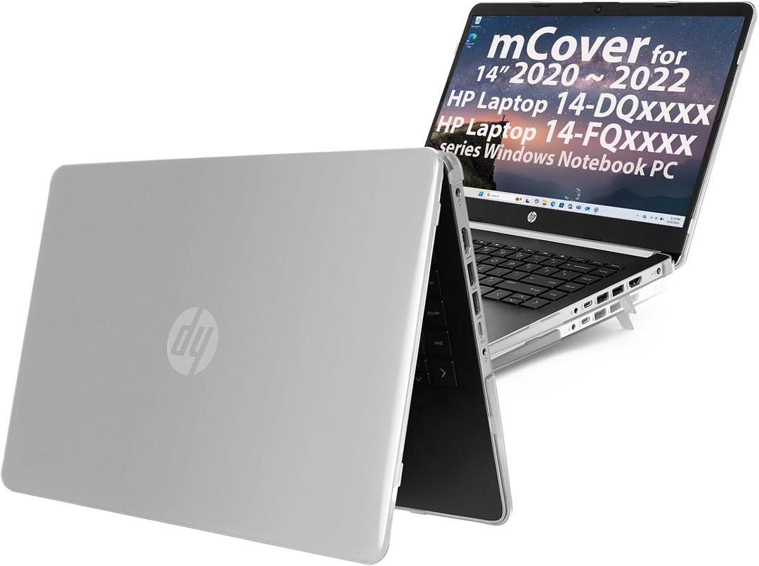 mCover Case Only Compatible for 2020~2022 14" HP 14-DQxxxx / 14-FQxxxx Series Windows PC (NOT Compatible with Any Other HP Models) - Clear