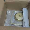 Phaosio Farmhouse Lantern Chandelier 4-Light, Industrial Gold Ceiling Light Fixture with Rustic Open Cage and Adjustable Hanging Height, E12 Base for Kitchen Island, Dining Room, Entryway, Foyer