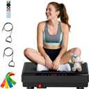 Vibration Plate Exercise Machine for Lymphatic Drainage & Weight Loss, Vibrating Plate with Loop & Resistance Bands, 330LBS Capacity Whole Body Workout Power Plate Vibration Platform for Home
