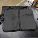 SOJOY Travel Seat Cushion for Long Sitting, Portable Gel Seat Cushion for Airpline, Truck, Stadium, Office,Wheelchair, Cooling Gel Seat Cushion for Tailbone Pressure Sciatica Pain Relief(Black) 16x11"