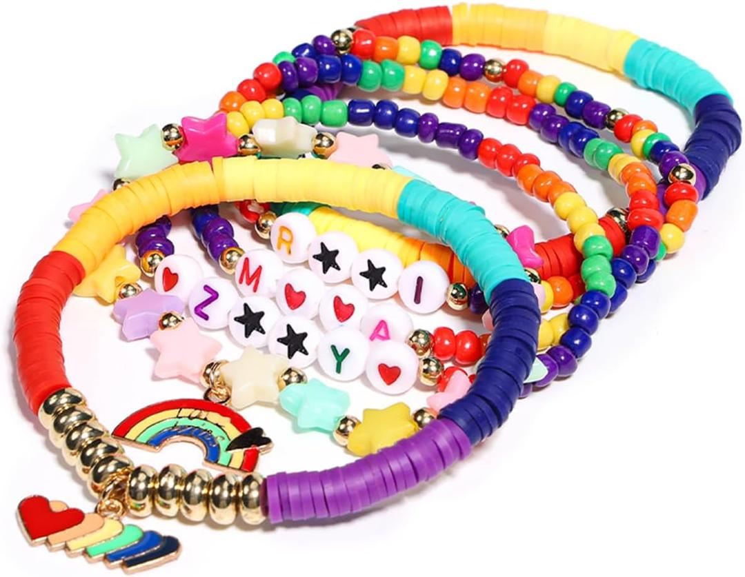 AICase for Korea-Pop Merch Toys Gifts Doll Costume Bracelets 6 Pcs Stackable Stretch Friendship Beaded Bracelets Outfit Cosplay Merchandise Jewelry Gifts for Fans Women Christmas Stocking_2