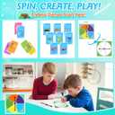 Stepping Stones for Kids, Light Up Interlocking Balance Beam and Non-Slip Toddler Balance Stones, Obstacle Course Sensory Toys with Game Spinner and Card for Indoor Outdoor School Family Play