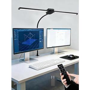 ReinHoo Desk Light with 5 Color+9 Brightness，Desk Lamps for Home Office, 1200 Lumen & 108 LED Desk Lamp, Remote Control+Timer Monitor Light, Clamp Lamp for Desk, Computer, Reading, Study, Workbench