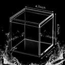 Blulu 8 Pcs Clear Acrylic Box with Lid Plastic Jewelry Mini Storage Box Mini Cube Containers for Candy and Tiny Jewelry Easter Party Favor(4.72 x 4.72 x 4.72 Inch,Classic Style)