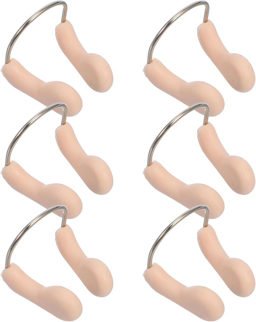 SUPVOX Silicone Nose Clips for Swimming: Anti-Slip Clips for Adults - Waterproof Diving Nose Protectors with Box - Beige