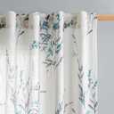 MYSKY HOME Linen Sheer Curtains 84 inches Long for Living Room Window Curtains Light Filtering Privacy Protect Farmhouse Style Decorative Texture Soft Touch for Dining Room/Cafe, Teal, 2 Pcs