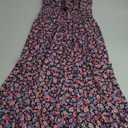 GRACE KARIN Women's 2025 Summer Maxi Dress Floral Tie Front Spaghetti Strap Casual Boho Beach Flowy Sundress with Pockets, M