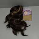 Dark Brown Mixed Blonde Short Wavy Wig for Women Lace Hairline Bob Style Synthetic Heat Resistant - Natural Appearance for Everyday Hairstyle 14 Inch