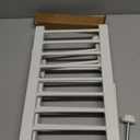 Dog Gate - 18"-45" Adjustable Extra Wide Metal Baby Gate to Step Over, 10" Tall Small Pet Gate with 3 Extension Kits, Pressure Mounted for Doorways & Stairs (White)