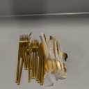 24 Piece Silverware Set For 6 Gold Heavy duty 18/10 Stainless Steel Flatware Set Modern Design Knife/Fork/Spoon Mirror Polished Dishwasher Safe Cutlery Set with Gifts