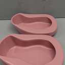 2 Pack Nursing Heavy Duty Rose Contour Bed Pan for Adults Elderly Bedridden Patients, Hospital and Home Use