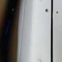 24KF Cream Velvet Tufted King Upholstered Headboard, Modern Vertical Channel Design California King Headboard with Stepped Silhouette Top Edge,Cream