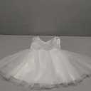 KAQININI Flower Girl Dress Kids Satin Tulle Wedding Guest Party Birthday Bridesmaid Communion Pageant Prom Ball Gown Maxi 12/18 M